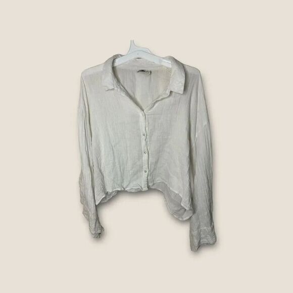 ASOS Gauze Button Down Long Sleeve Top - Picture 1 of 5